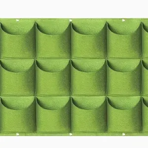 Heavy Duty Multi-pocket Wall Hanging Planting Bags Reinforced Vertical Garden Planter for Balcony and Yard thumbnail-4