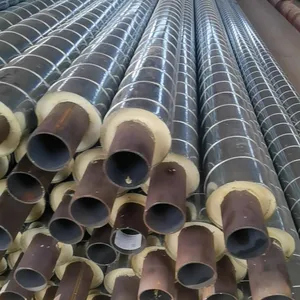 DN80‑DN1200 Steel Jacket Steam Insulation Pipe Rock Wool High Temperature Thermal Insulated Steel Pipe For Industrial Steam Project thumbnail-5