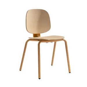 Original Design Stackable Nova Aremless Metal Chair for Univeristy Canteen thumbnail-3