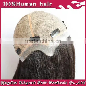 High Quality Silky Straight Clip in Malaysian Unprocessed Virgin Silk Top Full Lace Wigs thumbnail-4