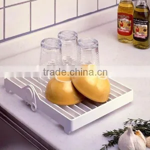 Foldable Kitchen Dish Drying Rack Plate Drainer Holder Organizer Storage thumbnail-2