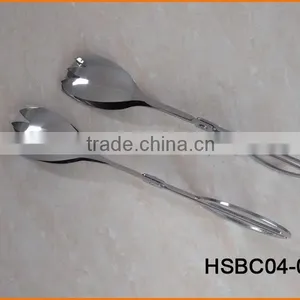 HSBC04 Stainless Steel Scissors Shape Food Tongs thumbnail-4