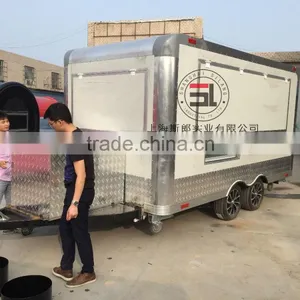 White Biaxial Food TruckNEW 4M Enclosed Food Vending Mobile Kitchen Concession Catering Trailer thumbnail-5