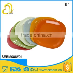 High Quality Best Selling Products 12 Inch Plastic Square Bamboo Plate thumbnail-1