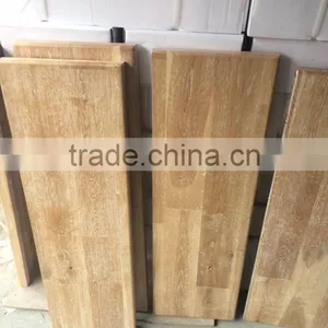American Oak Solid Wood Stair Tread With White Brushed Surface thumbnail-1
