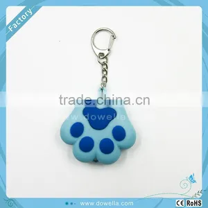 Bears Paw Shaped LED Light Keychain Pendant With Sound for Promotion Gift thumbnail-1