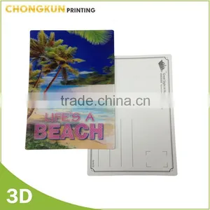 American Souvenir Gifts Custom Made 3D Printing Lenticular Postcard thumbnail-1