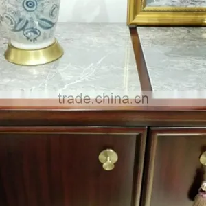 Vintage Style Modern Marble Top Living Room Furniture Solid Wood Cabinet Corner thumbnail-2