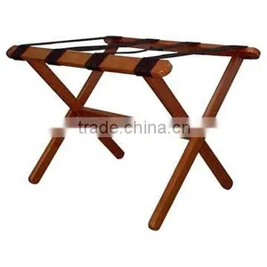 Foldable Wooden Hotel Luggage Rack thumbnail-1