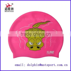 Eco-friendly Silicone Novelty Swimming Cap thumbnail-2