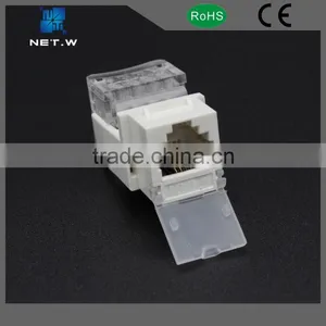 Cat5 Felame Keystone Jack Rj45 Cat6 Blue W Cable Holder thumbnail-3