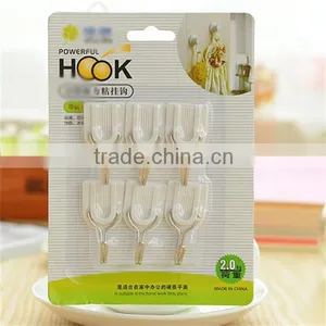 M052 6pcs Wholesale Adhesive Sticky Hooks thumbnail-1