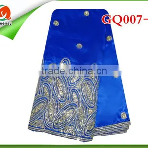 African George Lace Embroidery Fabric, Fashion French Silk George Fabric For Dress GQ007-1 thumbnail-1