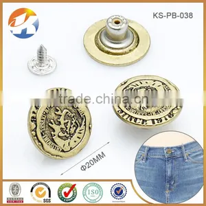 Brass Antique Custom Metal Buttons For Garments thumbnail-1
