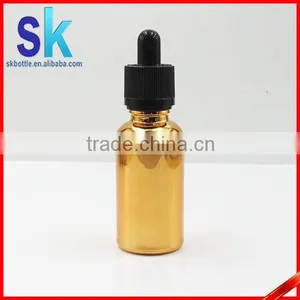 Gold Silver Electroplated 30ml e Liquid Glass Bottle thumbnail-2