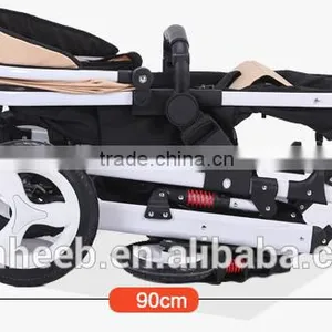 European Standard Style Foldable Anti-shock High View Carriage Infant Stroller Pushchair Pram(Golden) thumbnail-5