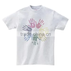 Colorful Hand Printing OEM Service Short Sleeves for Group Activities Men's Tshirt thumbnail-2