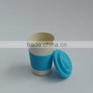 Newest Design Bamboo Fiber Cup With Lid and Straw thumbnail-5
