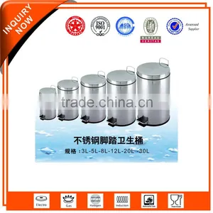 2013 New Product High Quality 18/0 Stainless Steel Wholesale Recycling Bin thumbnail-1
