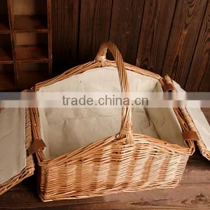 Wholesale Factory Direct Hot Sale Wicker Picnic Baskets Willow Picnic Baskets Storage Baskets thumbnail-4