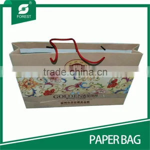 FOOD INDUSTRIAL PAPERBOARD EMBOSSING PAPER BAG WITH ROPES thumbnail-2