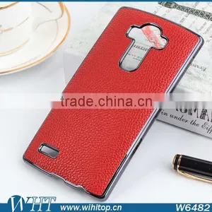 New Product Chrome Gold Side PC Leather Coated Cell Phone Case for LG G4 thumbnail-6
