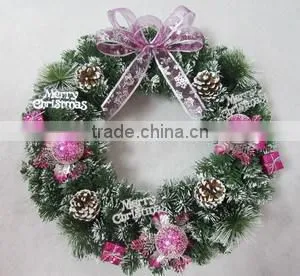 Green Pine Needle Wreath With Decorations,new Year Door Hanging Wreath thumbnail-6