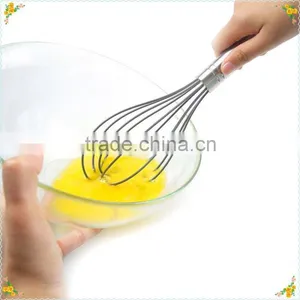 Whousehold Wire Whisk Flat Egg Beater Silicon Egg Beater / Egg Whisk High Wire Whisk Flat Egg Beater thumbnail-1