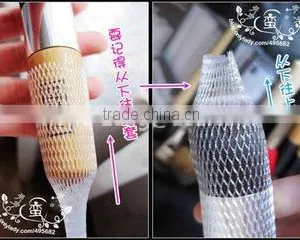 PE Roses Bud Cap Protective Tubular Packaging Sleeve Netting thumbnail-5