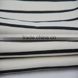 Jiufan Textile Stripe Printed Spun Polyester Spandex Single Jersey Knit Roma Fabric thumbnail-3
