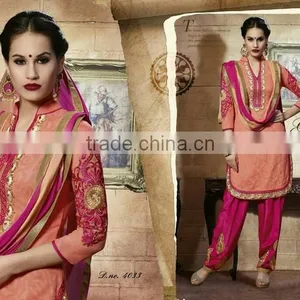 CHANDERI DESIGNER SALWAR KAMEEZ thumbnail-3