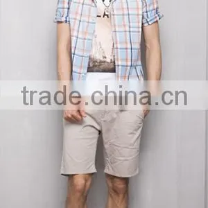 Men's Fashion Casual Plaids Short Sleeve Cotton Shirts thumbnail-1