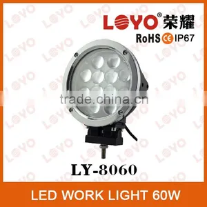2015 Hot Sale 60W Round Led Work Light 4x4 off Road Led Led Work Light Bar for 4x4 Offroad thumbnail-1