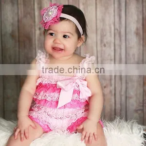 Baby Petti Ruffler Romper Multicolor Romper Cheap Lace Romper thumbnail-3