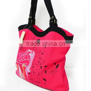 Young Girl Printing Tote Bag for Women thumbnail-2