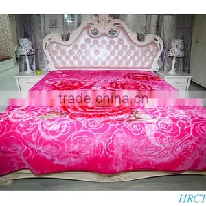 Hot Selling New Design 100 % Polyester Korean Style2Ply Mink Blanket thumbnail-2