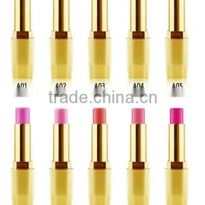 Wholesale Best Selling Fahsion Design Golden Tube Cosmetics Naked Natural Long Lasting Rose Red Lipstick thumbnail-4