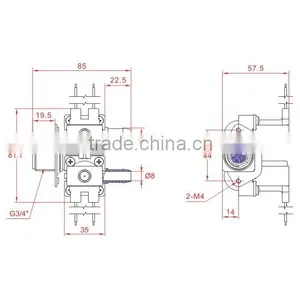 Sensor Multi-way Solenoid Valve Sanitary Shower Faucet Magnetic Valves Electric Water Valve thumbnail-2