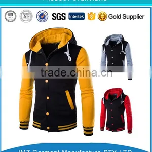 OEM Custom Men Sweater Button Placket Hoodies Street Wear thumbnail-1