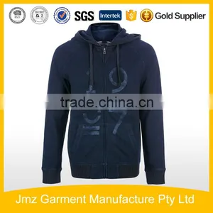 Custom Cotton Polyester Full Zip Hoody Jacke For Men thumbnail-1