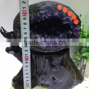 3.5kg Natural Brazil Dark Purple Amethyst Geodes for Decoration thumbnail-3