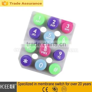 Multi-color Lock Rubber Keypad Numeric Silicone Keypad thumbnail-1