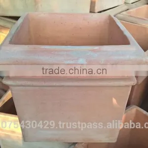 Square Italian Ceramic Flower Pots thumbnail-1