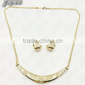 Juyuan Fashion 18K Gold Plated Pendant&Earring Pearl Baby Set thumbnail-1