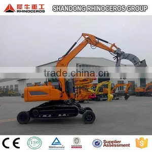 48kw Wheel Excavator/0.3m3 Bucket Crawler Excavator/8 Ton Mini Diesel Excavator thumbnail-1