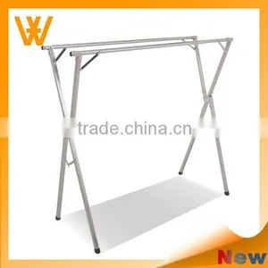 X Shape Thick Metal Clothes Horse Foldable Stainless Steel Clothes Rack thumbnail-4