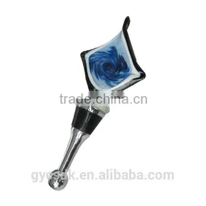 Rhombus Murano Glass Colorful Lamp-working Wine Bottle Stopper for Gifts thumbnail-1