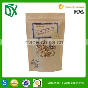 Import From China Milk Powder Packaging Bag Zipper Stand up Brown Paper Bag for Coconut Milk thumbnail-2