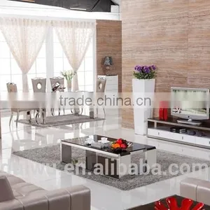 2016 Cheap Stainless Steel Modern Design Glass Center Table thumbnail-2