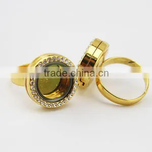 20MM Gold Jewelry Set Locket Ring thumbnail-4